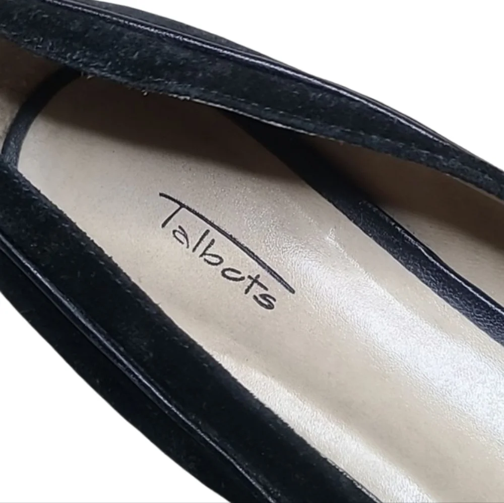 Talbots Black Suede Ballet Flat Loafers